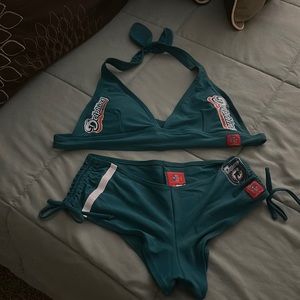 Two piece Miami Dolphins bathing suit